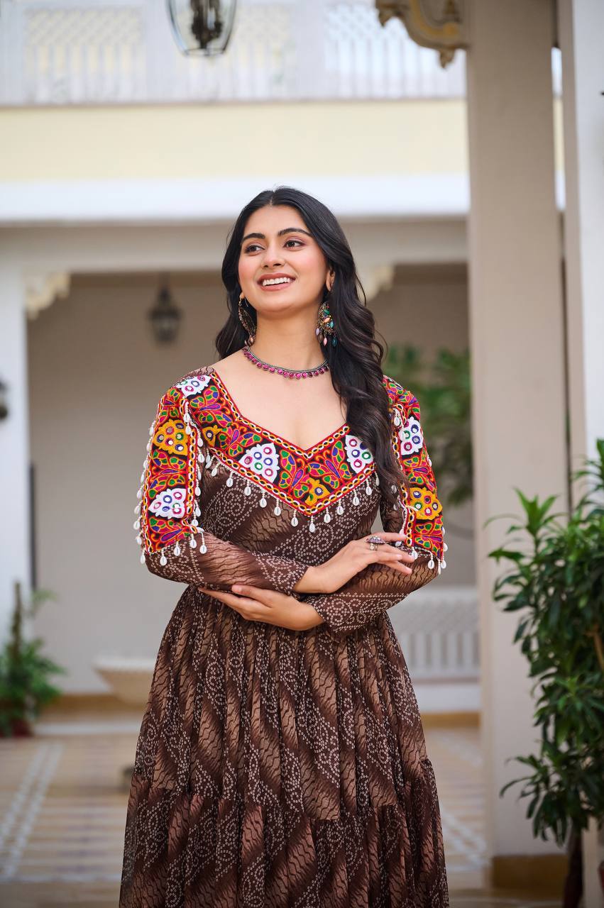 Designer Gamathi Work Navratri Gown