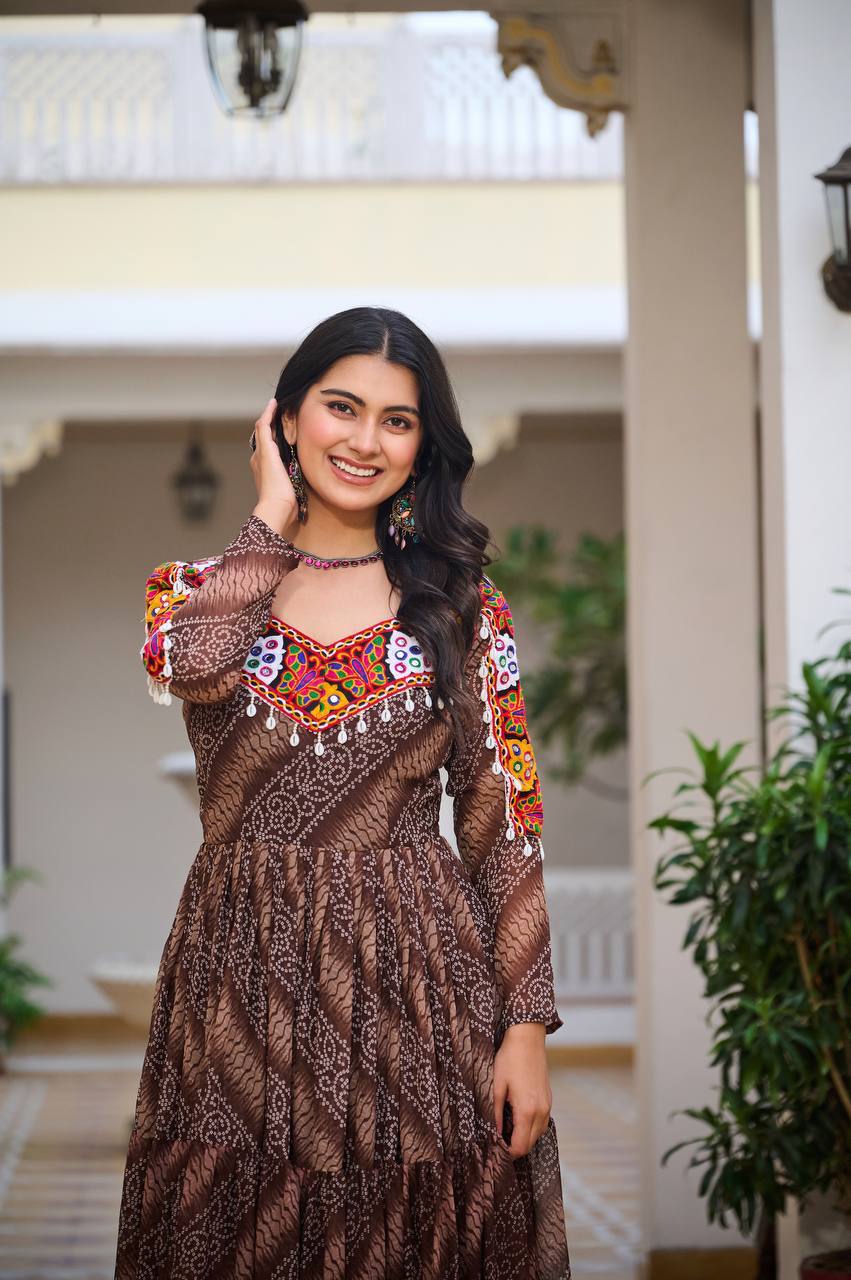 Designer Gamathi Work Navratri Gown