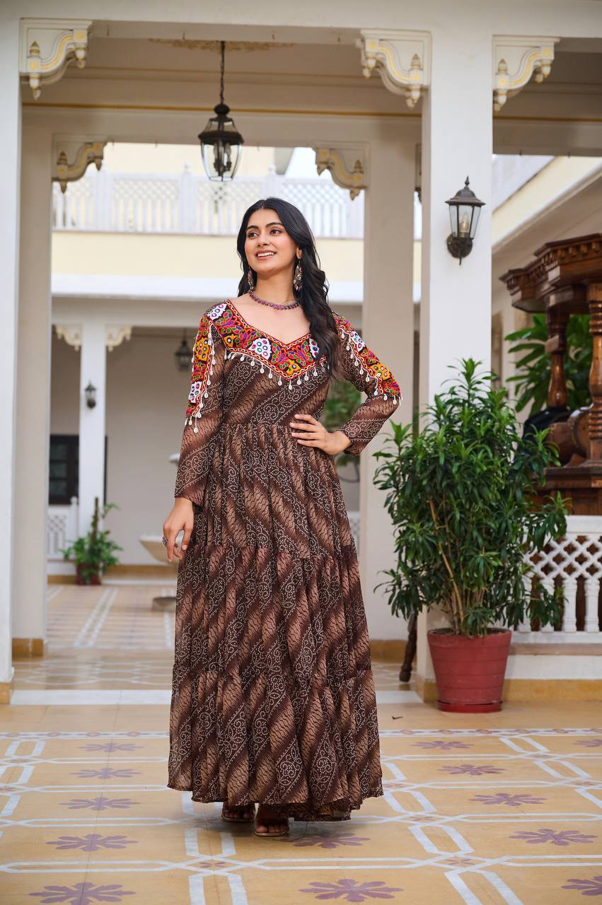 Designer Gamathi Work Navratri Gown