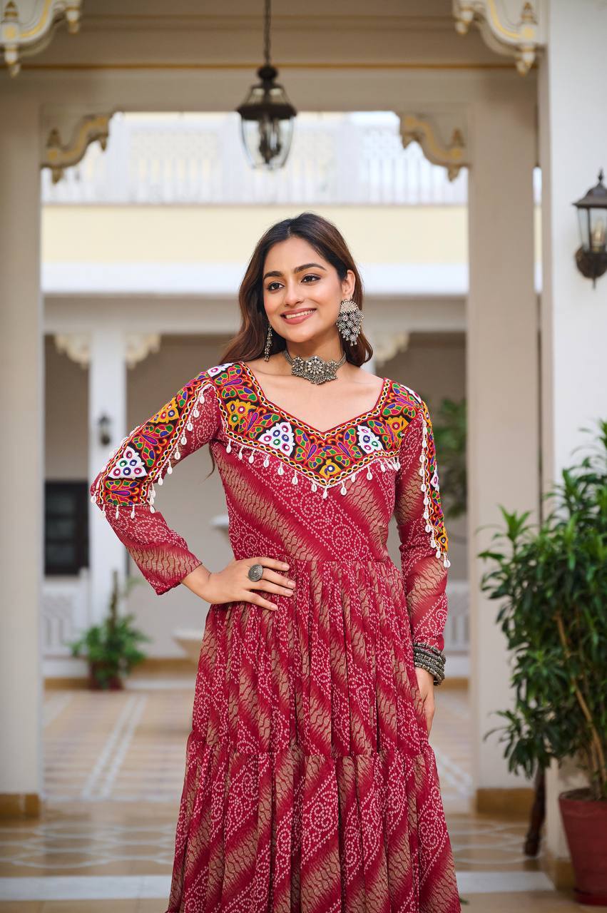 Designer Gamathi Work Navratri Gown
