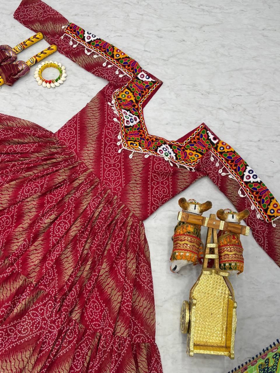 Designer Gamathi Work Navratri Gown
