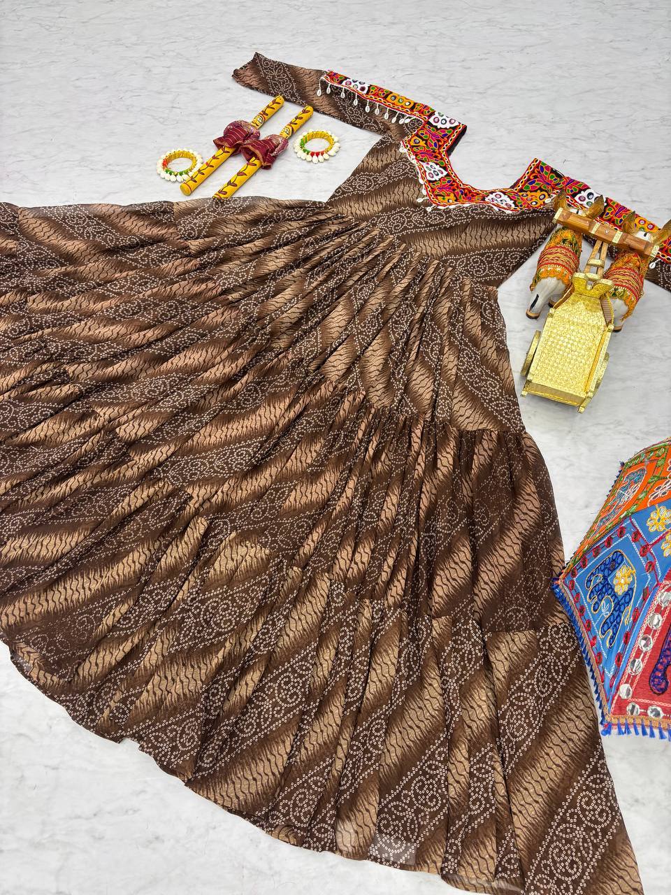 Designer Gamathi Work Navratri Gown