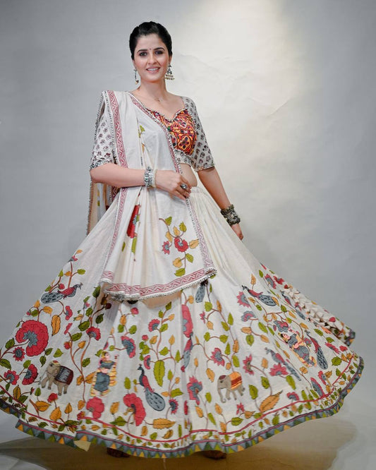 Traditional Gamathi Embroidery Lehenga for Navratri