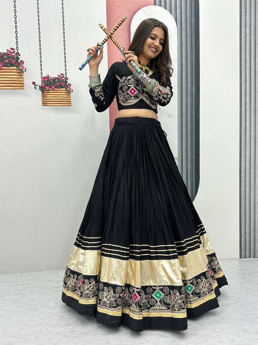 Pure Cotton Embroidered Navratri Lehenga Choli Set
