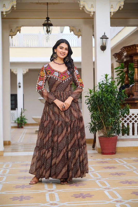 Designer Gamathi Work Navratri Gown