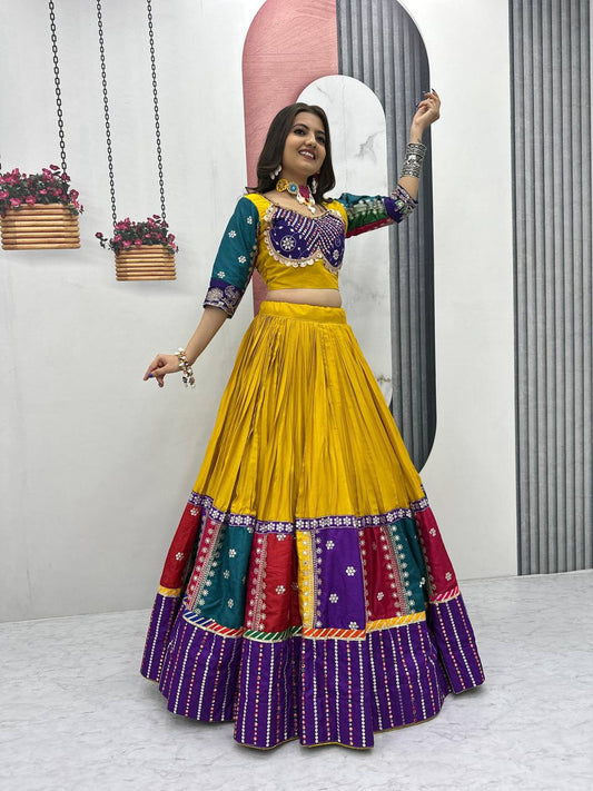 Traditional Navratri Lehenga with Fox Georgette Dupatta