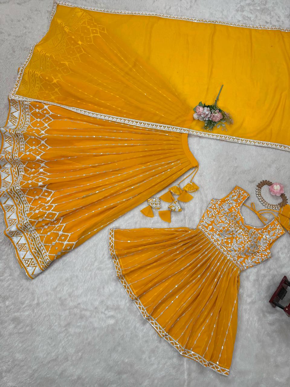 Elegant Partywear Sequin Lehenga with Dupatta