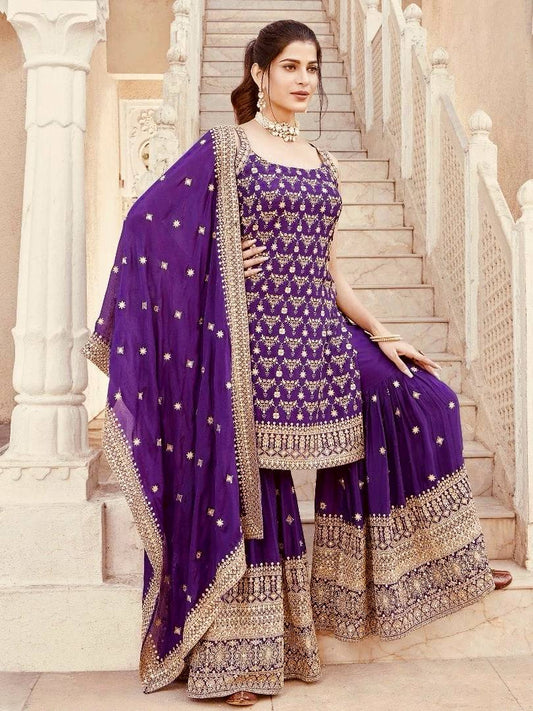 Royal Touch Georgette Sharara Set for Festive Evenings