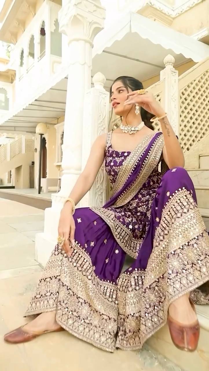 Royal Touch Georgette Sharara Set for Festive Evenings