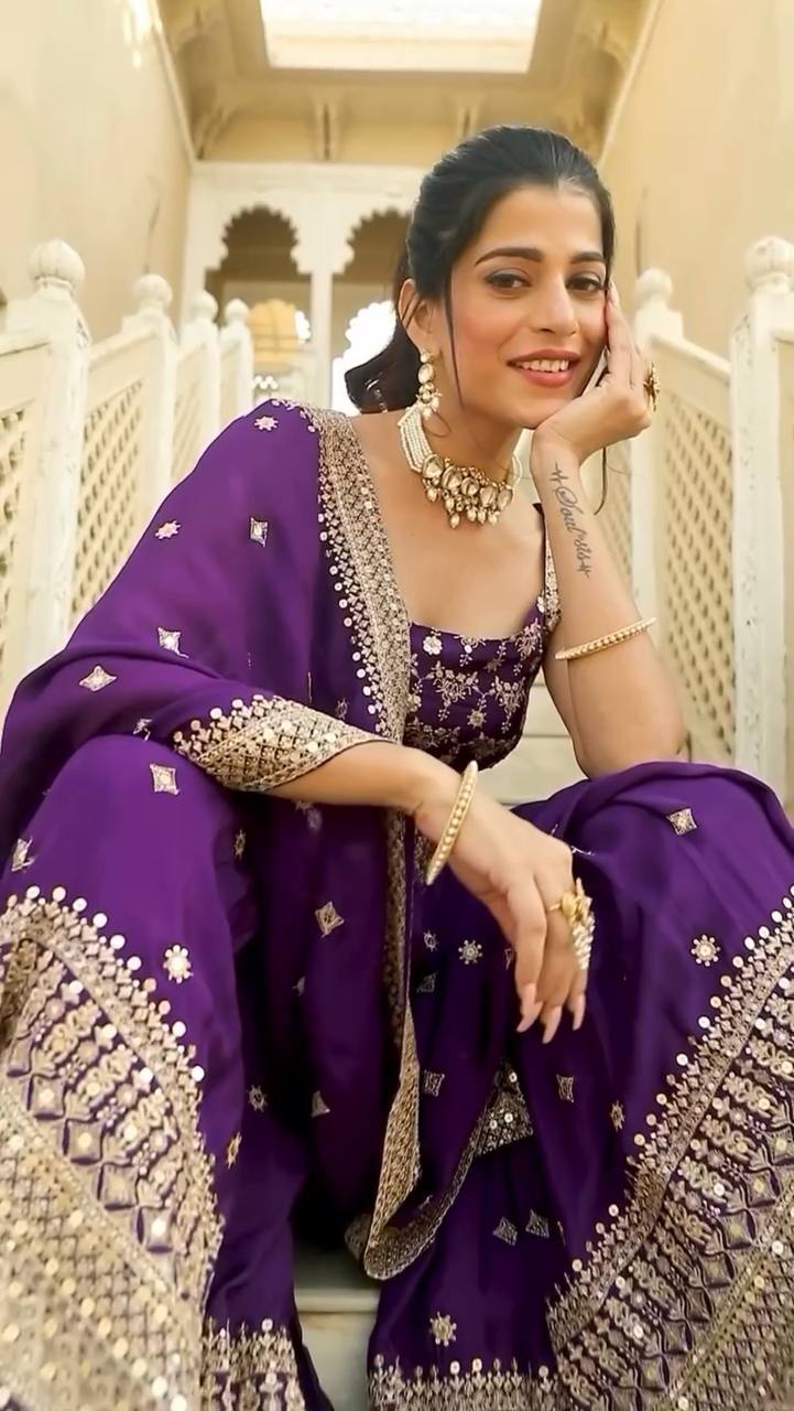 Royal Touch Georgette Sharara Set for Festive Evenings