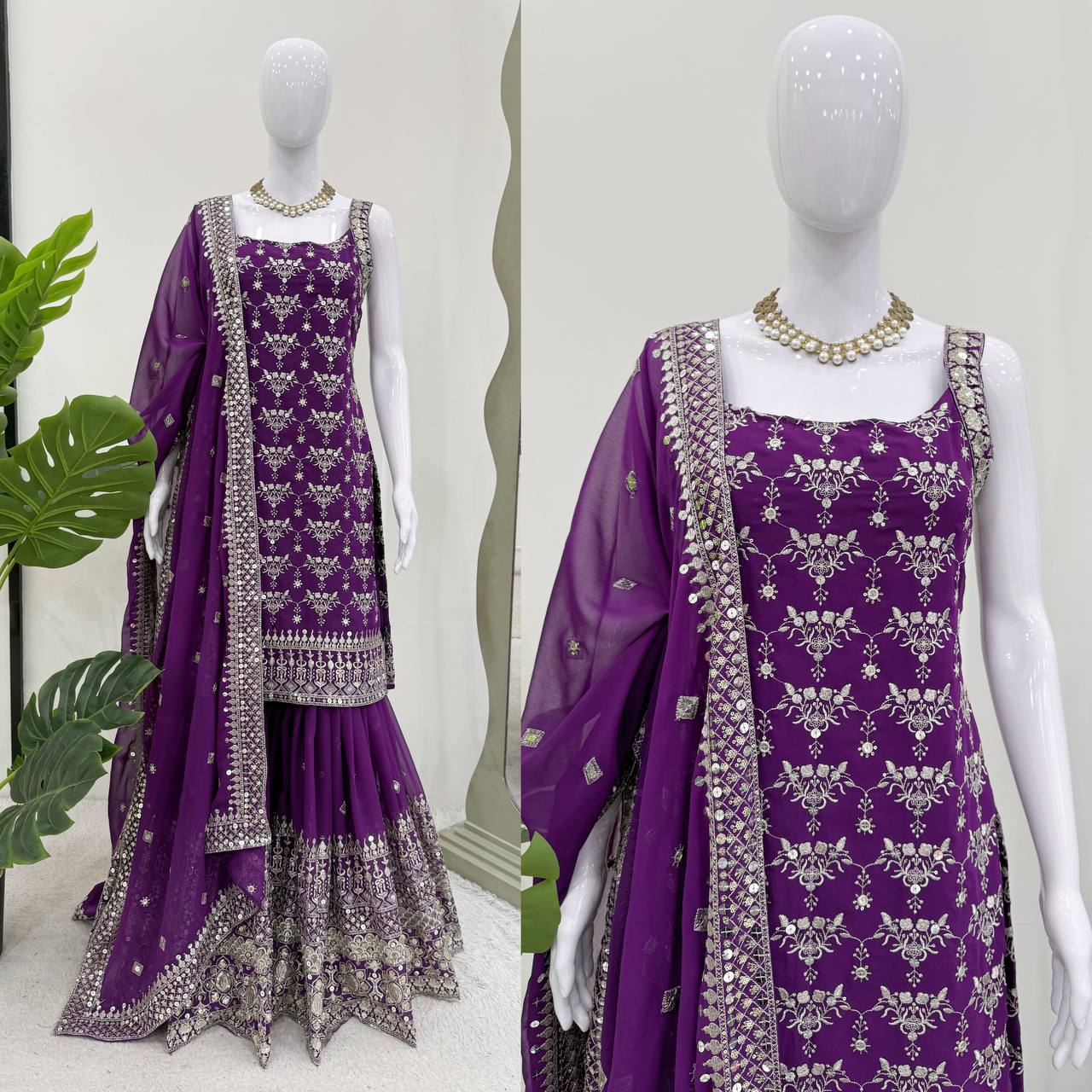 Royal Touch Georgette Sharara Set for Festive Evenings